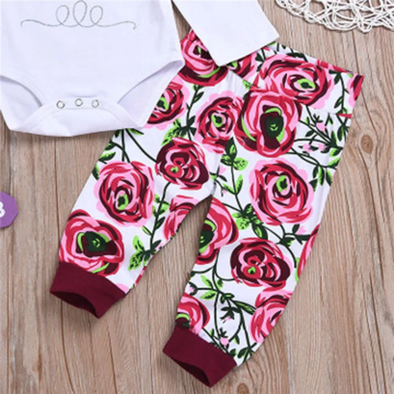 Комплект для девочек с цветочным принтом и надписью шапка штаны лет комплект из