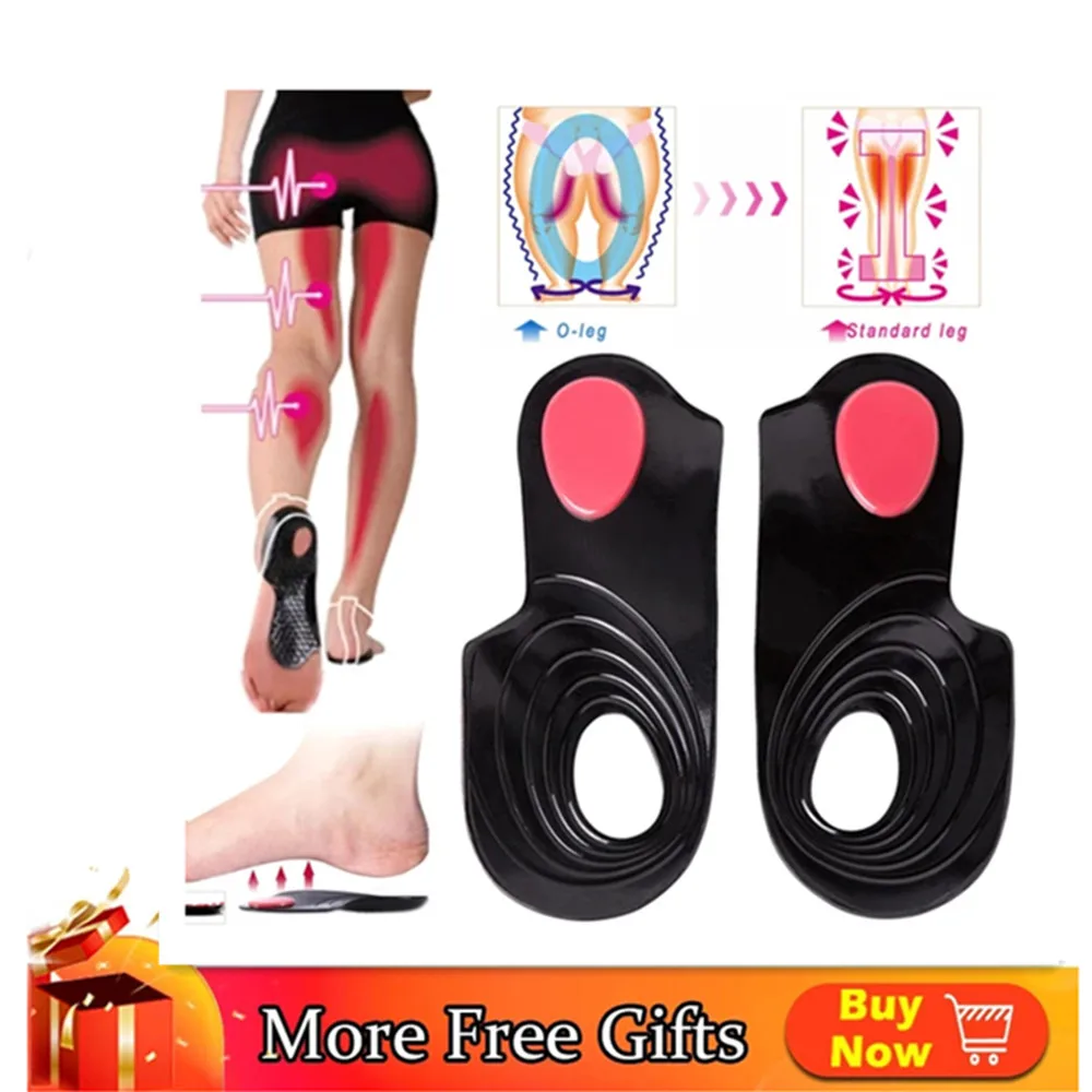 

FVYVL 1 pair Flat Foot Corrector Gel Insole Cure Flat Feet O/X Leg Arch supports 3 Size Avaible Orthopedic Correct Insoles