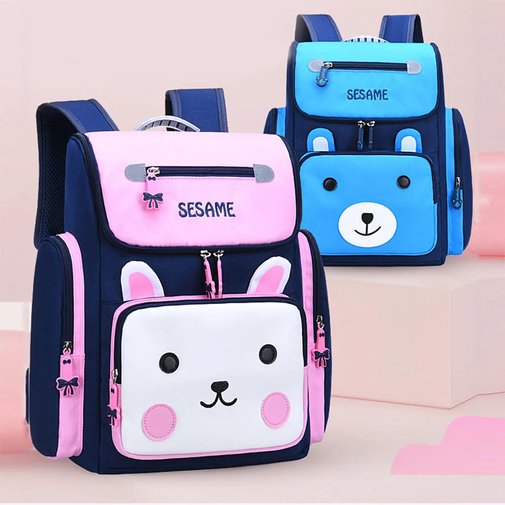 Школьные портфели с мультипликационным рисунком для мальчиков и девочек