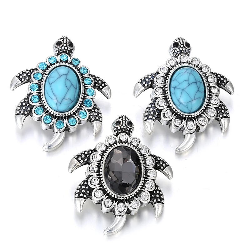 6 шт./лот кнопки ювелирные браслеты смешанные кресты дерево цветок Кристалл