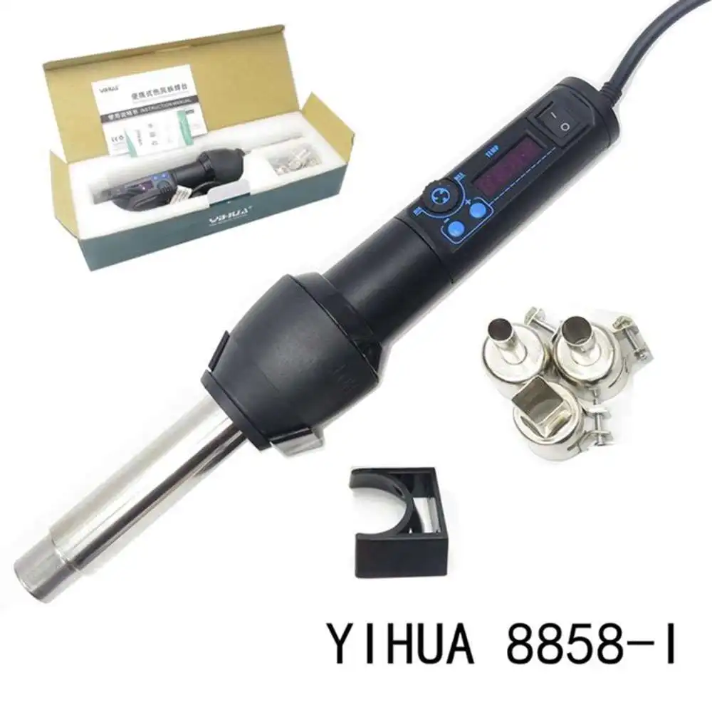 A 650 Вт большая мощность YIHUA 8858-I фена паяльная станция портативный фена паяльная станция IC ремонт - Цвет: A
