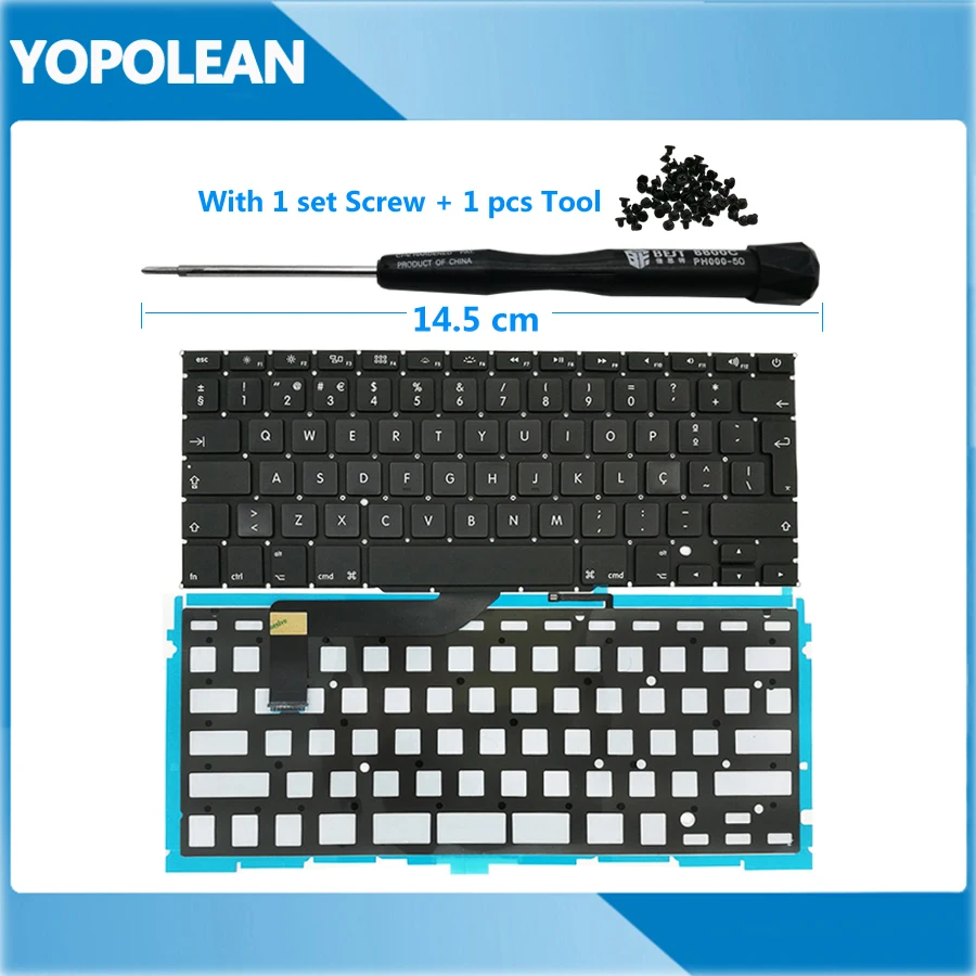 

Новая португальская клавиатура с подсветкой для Macbook Pro 15 дюймов Retina A1398 2012 2013 2014 2015