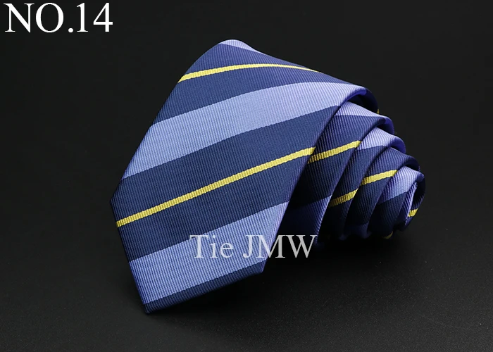 Classic Stripe Mens Tie - Jacquard Necktie in Red Blue Green for Daily Wear and Weddings