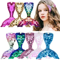 2021 xintian new hair clip cute children cartoon mermaid flip sequin duckbill customization headbands hair accessories for