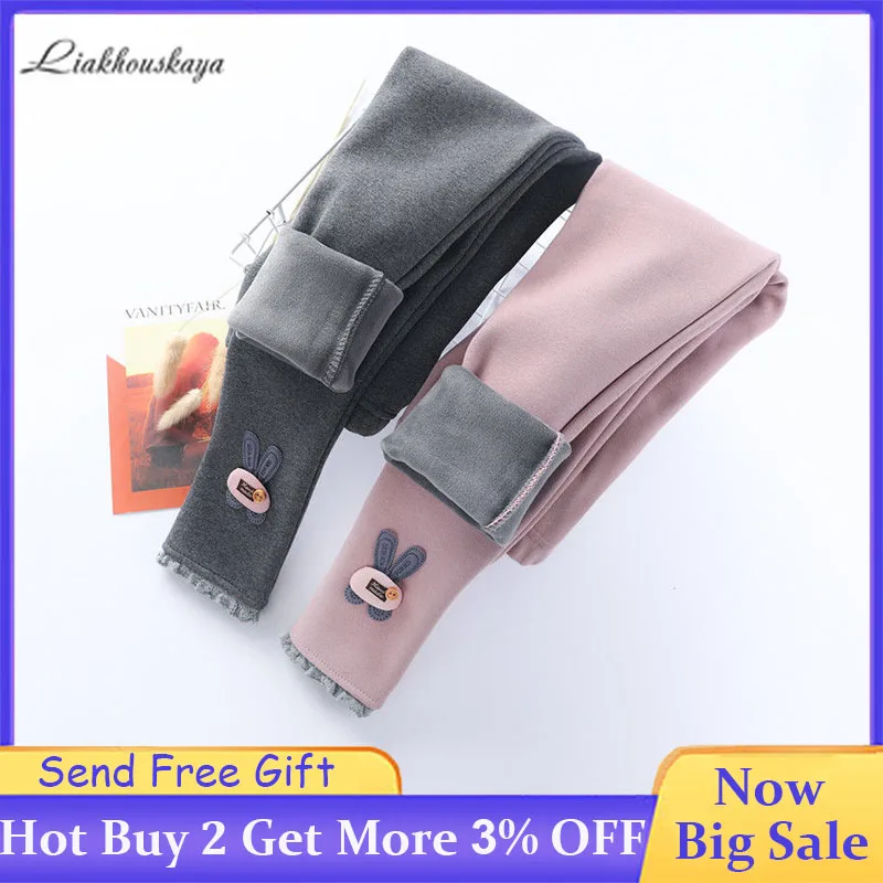 

Леггинсы для девочек; Детские зимние леггинсы с рисунком кролика; Высококачественные теплые плотные бархатные штаны для девочек; Эластичны...