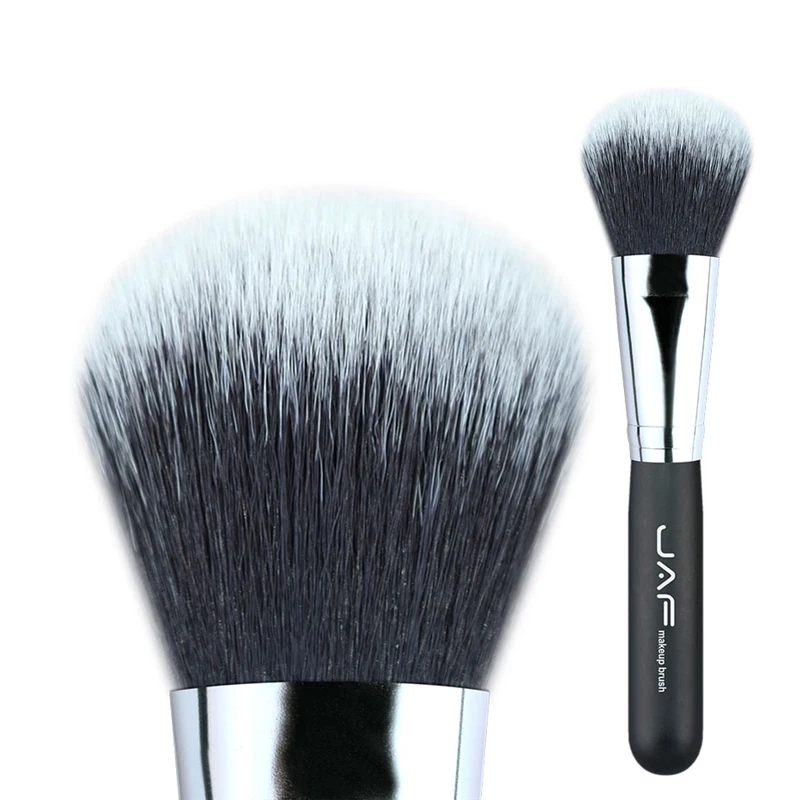 JAF брендовая крупная кисть для пудры из синтетических волос черная деревянная