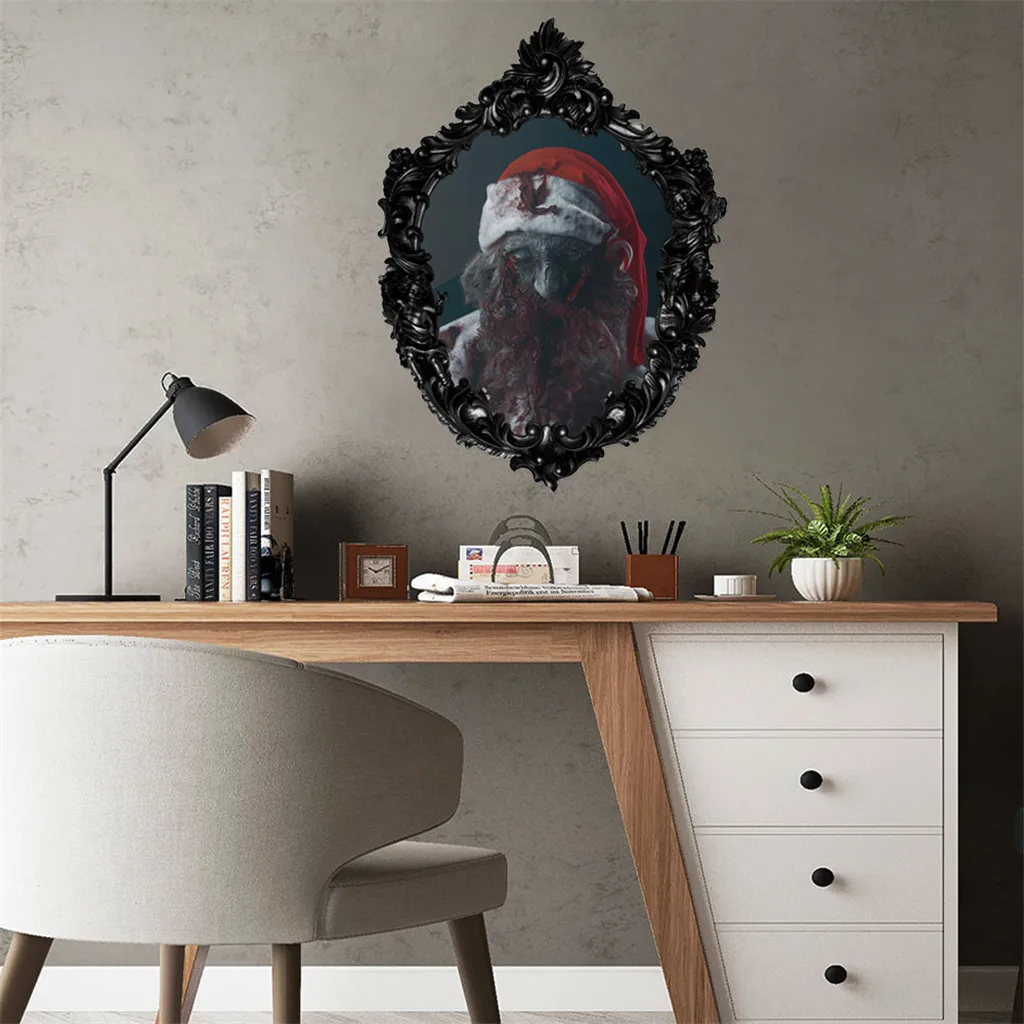 1 шт. Ужасный Призрак 3D водостойкая настенная наклейка спальня ванная комната для