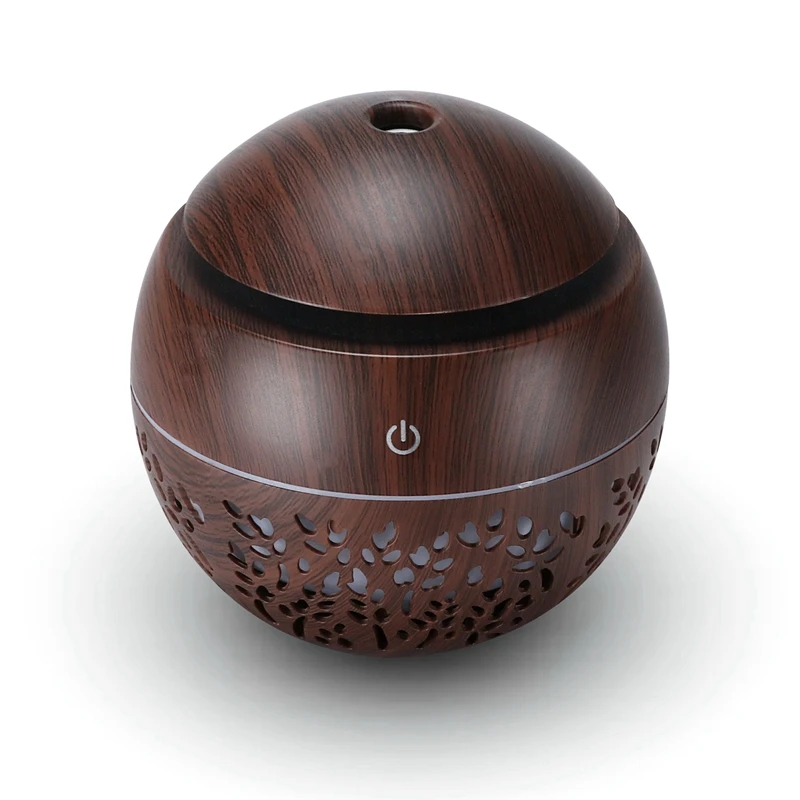 

USB Humidifier Aroma Essential Oil Diffuser Mist Air Purifier Single Room Humidifiers Wood Grain