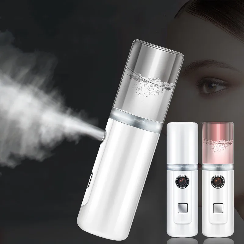 

Portable 30ml USB Air Humidifier Mini Rechargable Handheld Water Ultrasonic Nano Essential Milk Oil Diffuser Face Steamer Spray