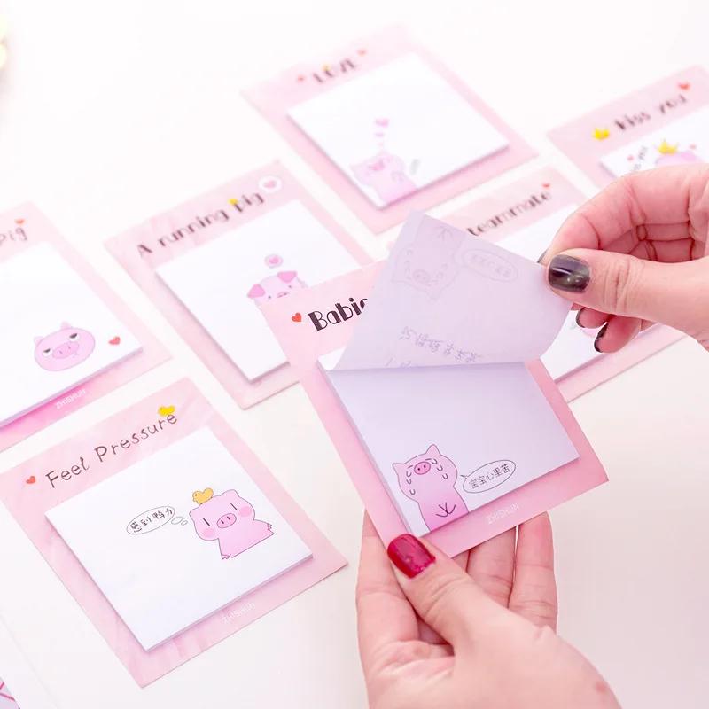 

Cute Pink Piglet Love Running Memo Pad Notes Memo Notepad School Office Supply Escolar Papelaria Gift Stationery