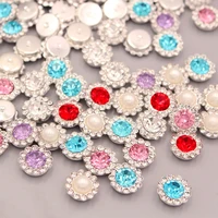50pcs rhinestone bezel cabochon silver base flatback rhinestone bead for jewelry making diy needlework handmade bows accessories