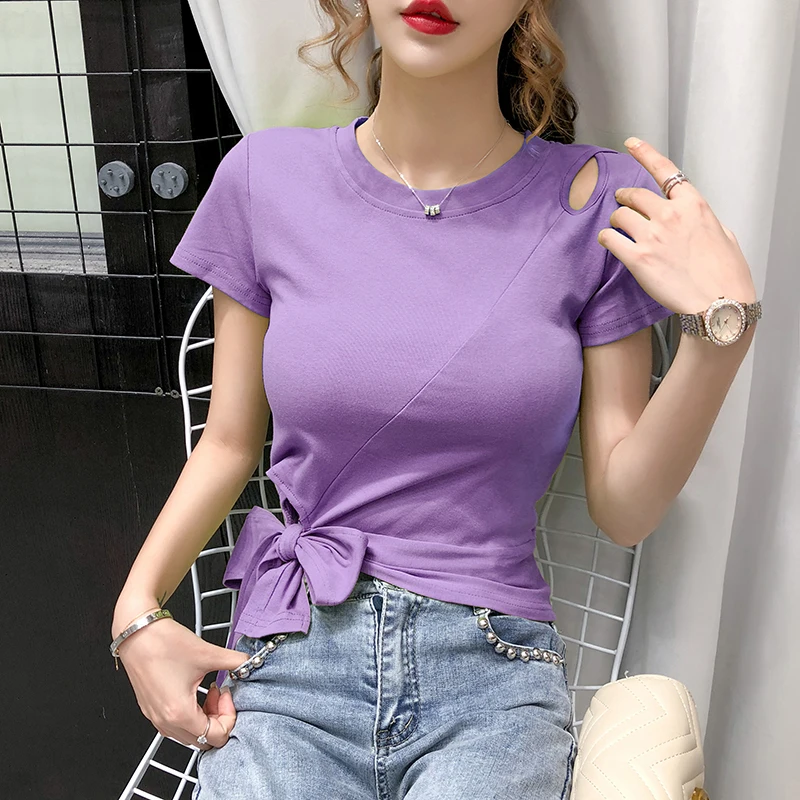 

Hot sale T Shirt Short Sleeve Tee Shirt Cotton Plus Size Woman Tshirts O-Neck Femme Women Clothes
