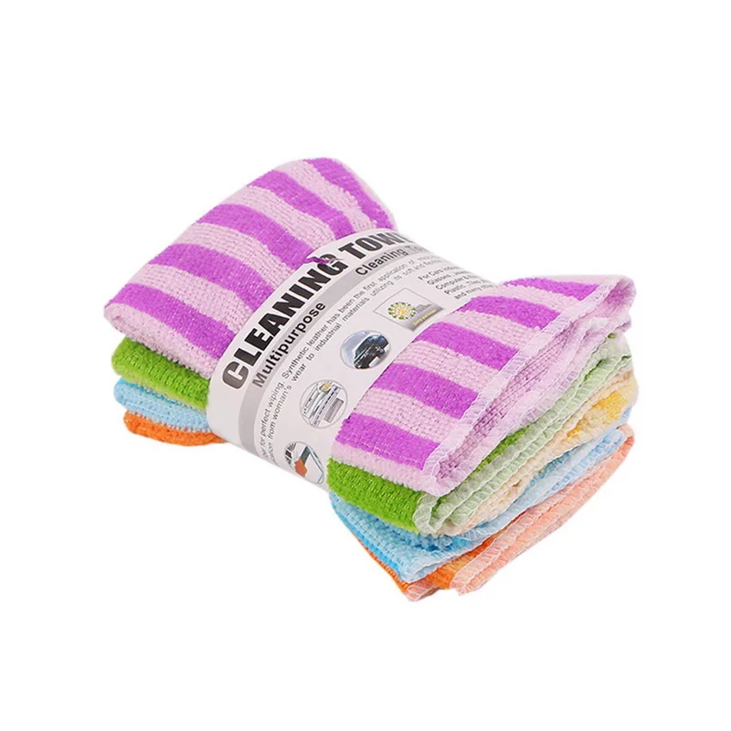 5 шт. обеденное полосатое полотенце красочное мягкое квадратная стирка сухая