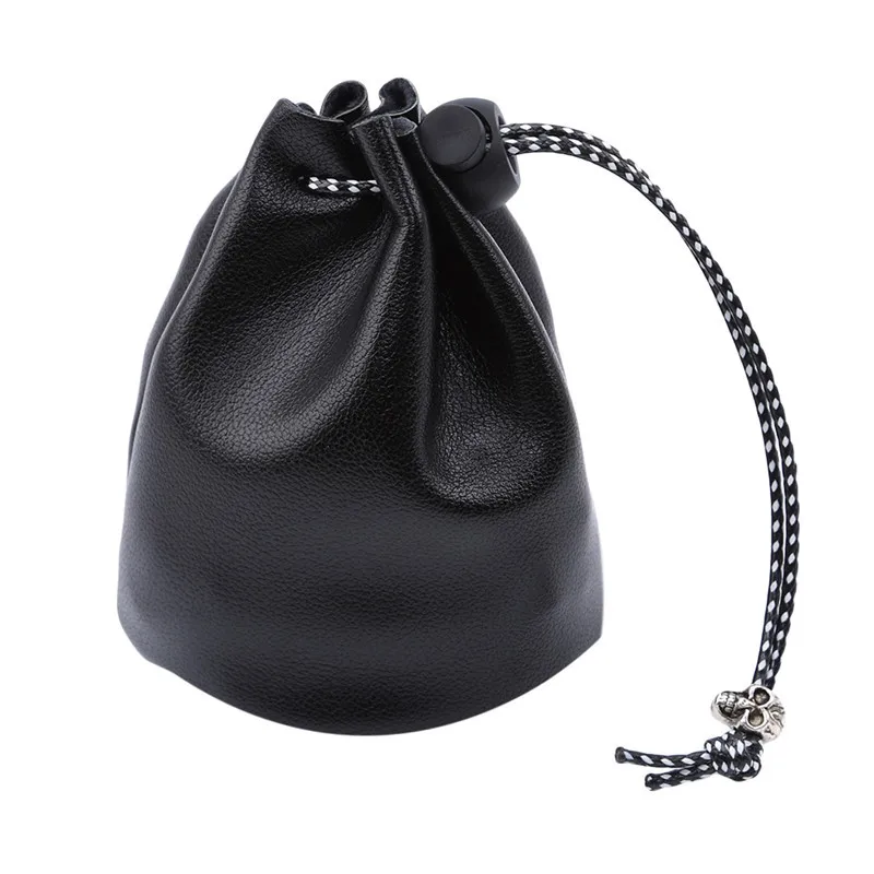 1Pc Dollar GBP Sterling EUR Euro Symbol Printed Black Small PU Key Pouch Wallet Drawstring Bag Coin Purse for Women Girls | Багаж и сумки