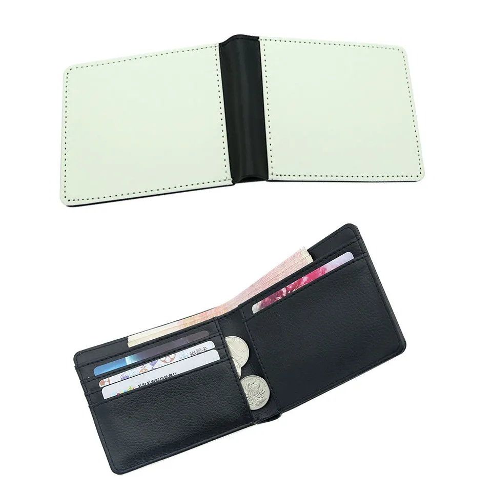 

sublimation wallet for man men can print on both sides hot transfer printing coin purse men wallet consumable 5pcs/lot