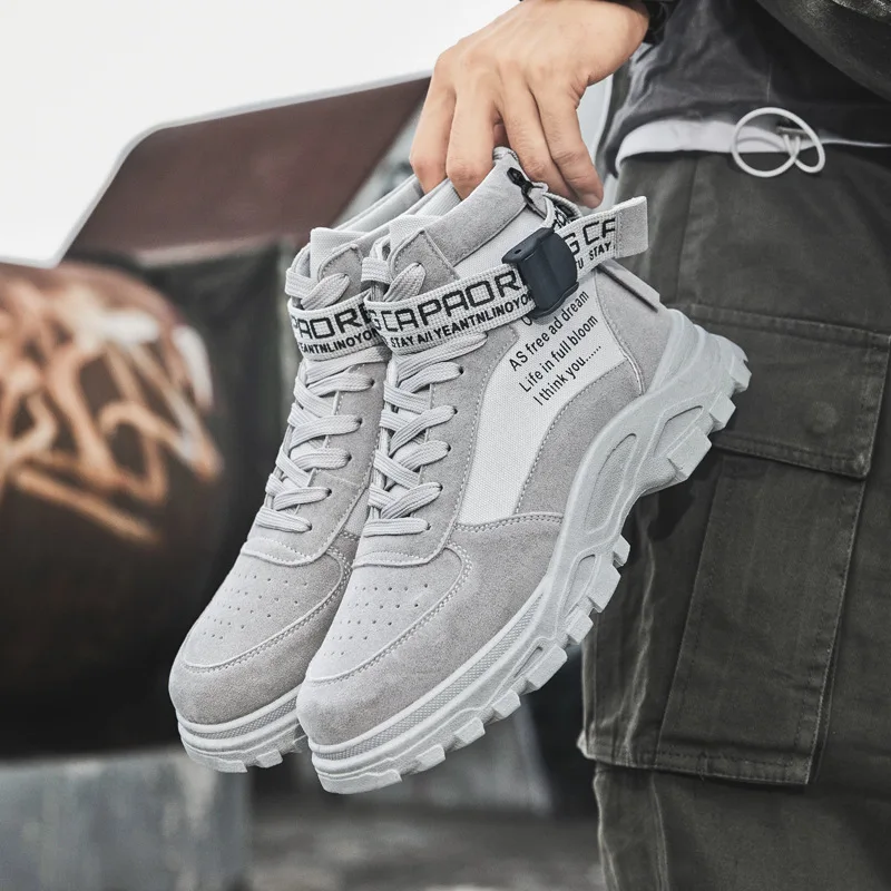 

2021 Autumn New Sports Men's Martin Shoes Retro Trend Men's Korean Version of All-match High-top Tooling Shoes