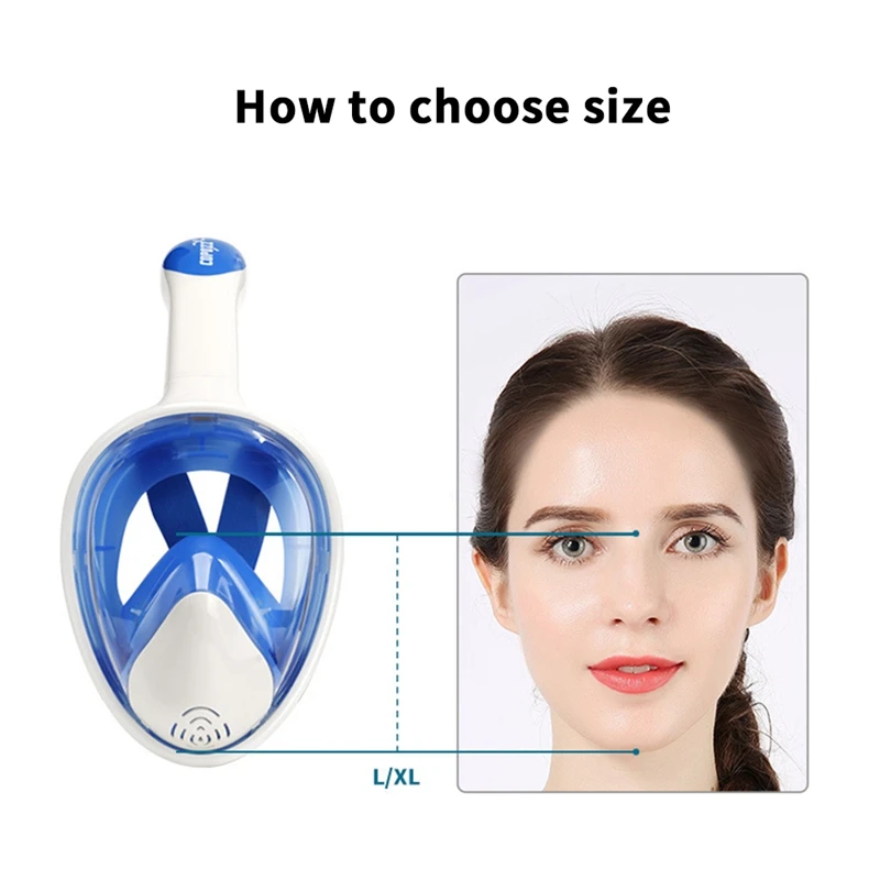 

COPOZZ Full Face Snorkel Mask Foldable Anti Fog Snorkeling Mask with Camera Mount for Men Women