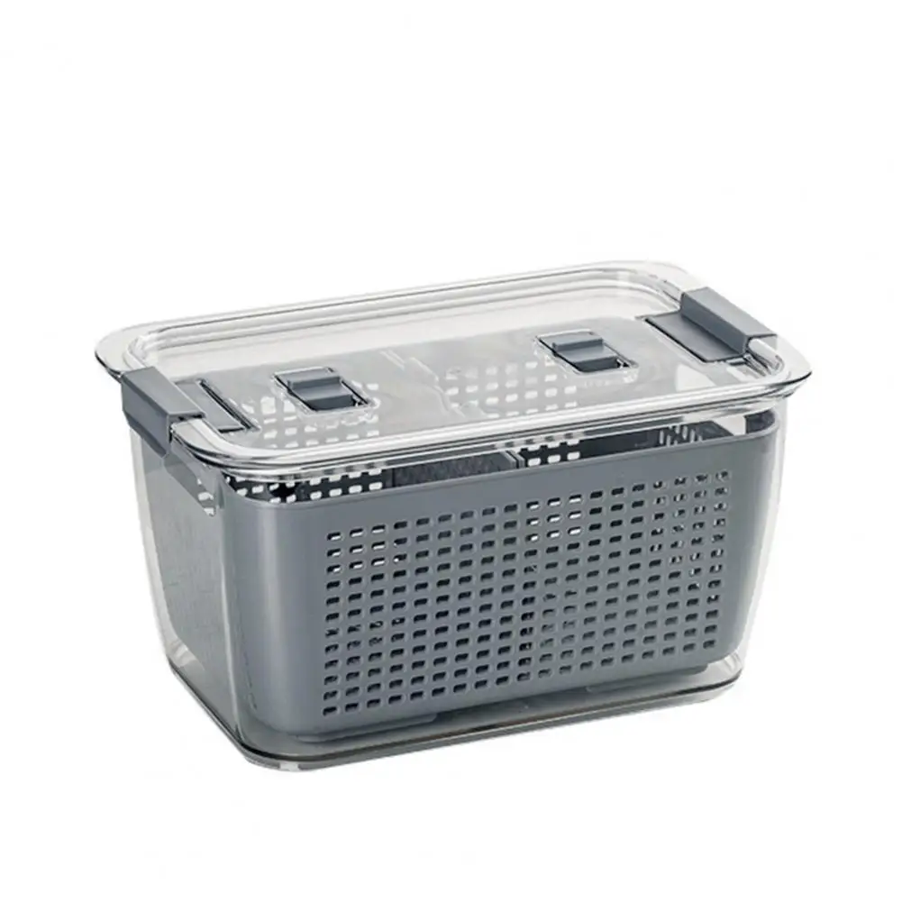 

Drain Box Multifunctional Non-deformable Plastic Vegetable Fruit Storage Containers for Refrigerator