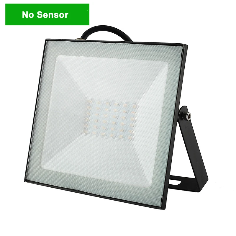 No Sensor Светодиодный прожектор с датчиком 30W 50W Наружное освещение садовый светильник 100W ПИР с детектор движения Сенсор отражатель прожектор ZFG0007 - Испускаемый цвет: No Sensor