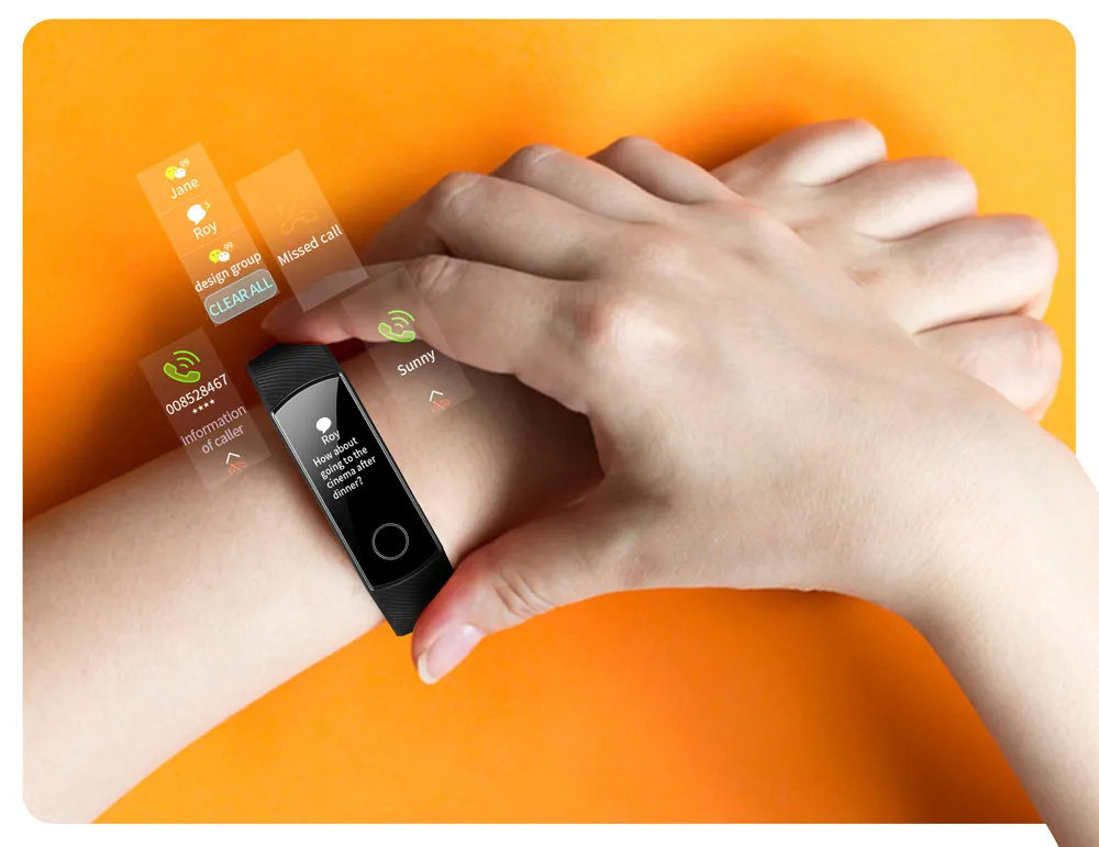 2019NEW huawei Honor Band 5 Смарт-браслет Amoled цвет 0,95 сенсорный экран AI Высокое качество
