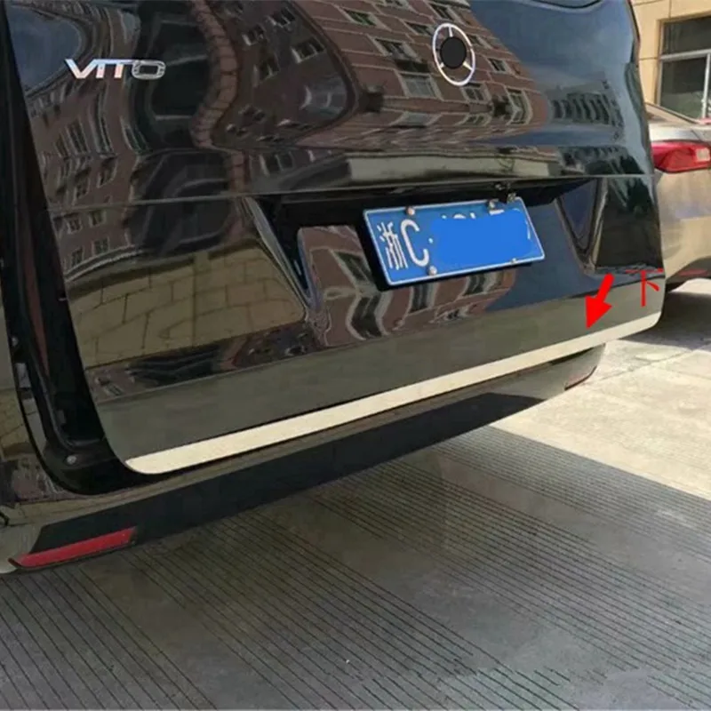 

Наклейка на заднюю крышку автомобиля Наклейка на багажник, нержавеющая, подходит для Mercedes Benz VITO 2017, стайлинга автомобилей