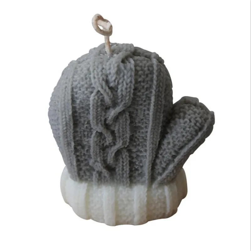 

Warm Wool Gloves Silicone Candle Molds DIY Candle Making Tools Christmas Home Decoration Handmade Soap Molds Resin Crafts