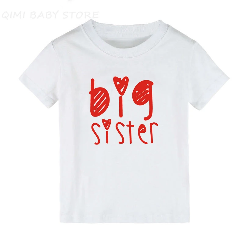 Большая сестра принт с надписью детские футболки со смешным для детей ясельного