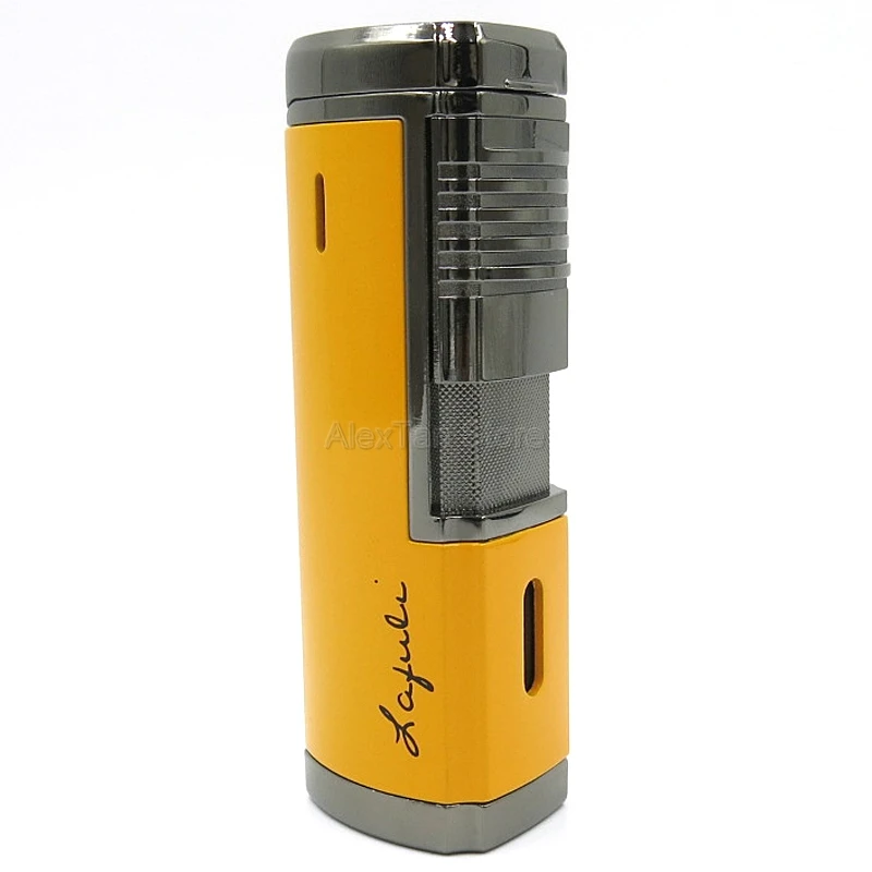 COHIBA Металлические Элегантные ветрозащитные зажигалки 4 фонарь Jet Red Fire Flame
