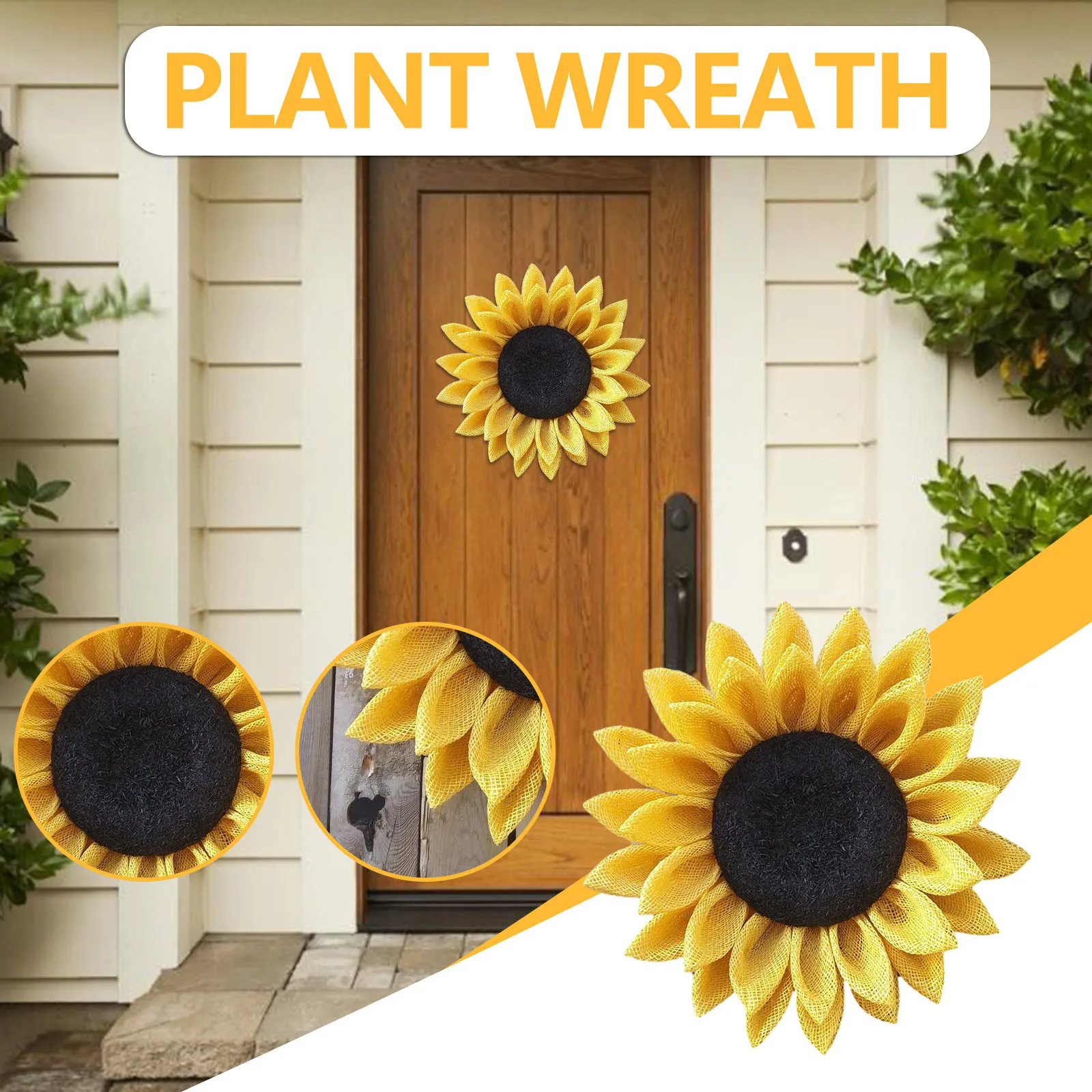 Искусственный венок украшение для двери искусственная пчела Подсолнух гирлянда