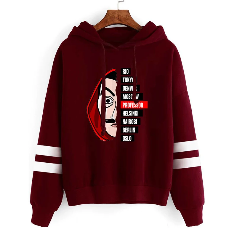 

3XL Cosplay Costumes La Casa De Papel 3D Printed Hooded Sweatshirts TV Series Pullovers Men Women Fashion Casual House of Paper