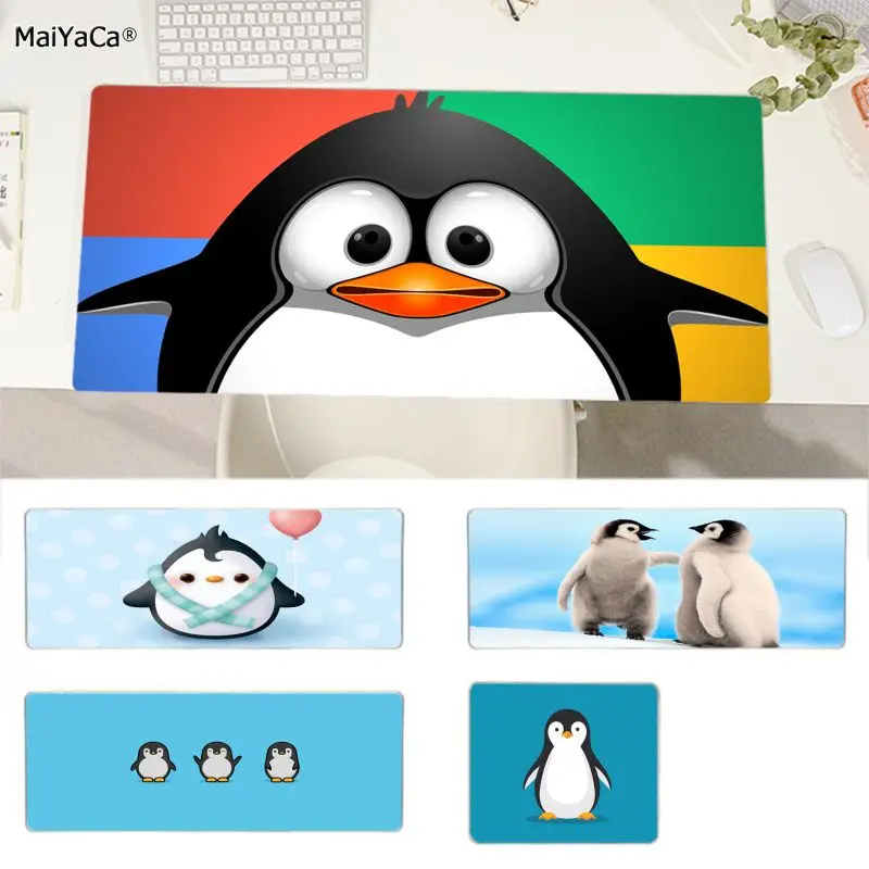 

Винтажный крутой игровой коврик в виде пингвина для настольного ноутбука, резиновый коврик для мыши, размер для клавиатуры, коврик для мыши,...
