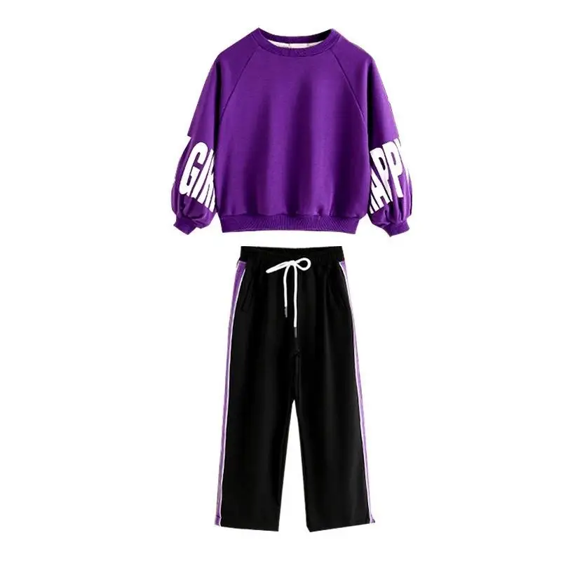 Детские Осенние костюмы 2019 Новые Стильные комплекты спортивной одежды для