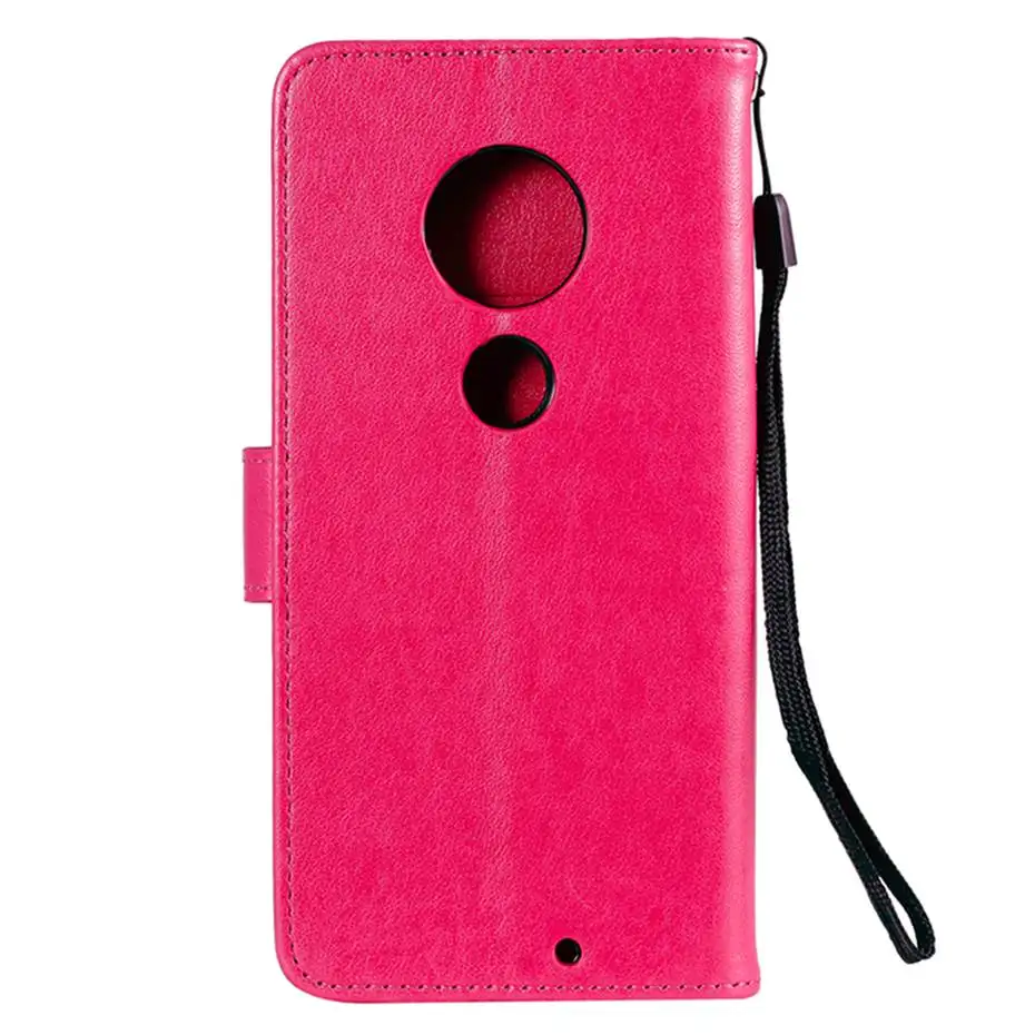 Флип-кейс из искусственной кожи для Motorola Moto G7 G6 Plus механизм 3D Cat& Flower Wallet Capa чехол для Moto E5 Plus чехол для телефона