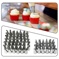 24pcs 48pcslot stainless steel nozzle tips diy cake decorating tools icing piping cream pastry bag nozzle kitchen bakery tools