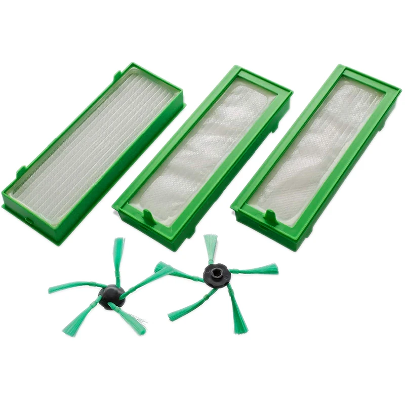

AD-Accessories Set for Vorwerk Kobold VR200 & VR300 Vacuum Robots - 3X HEPA Filters & 2X Side Brushes