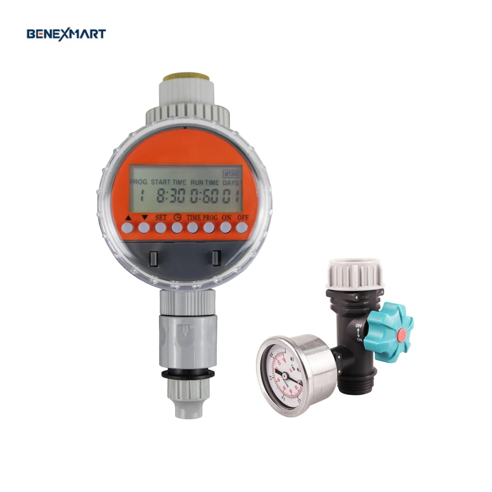 Водонепроницаемый таймер полива Benexmart электронный садовый шаровой клапан