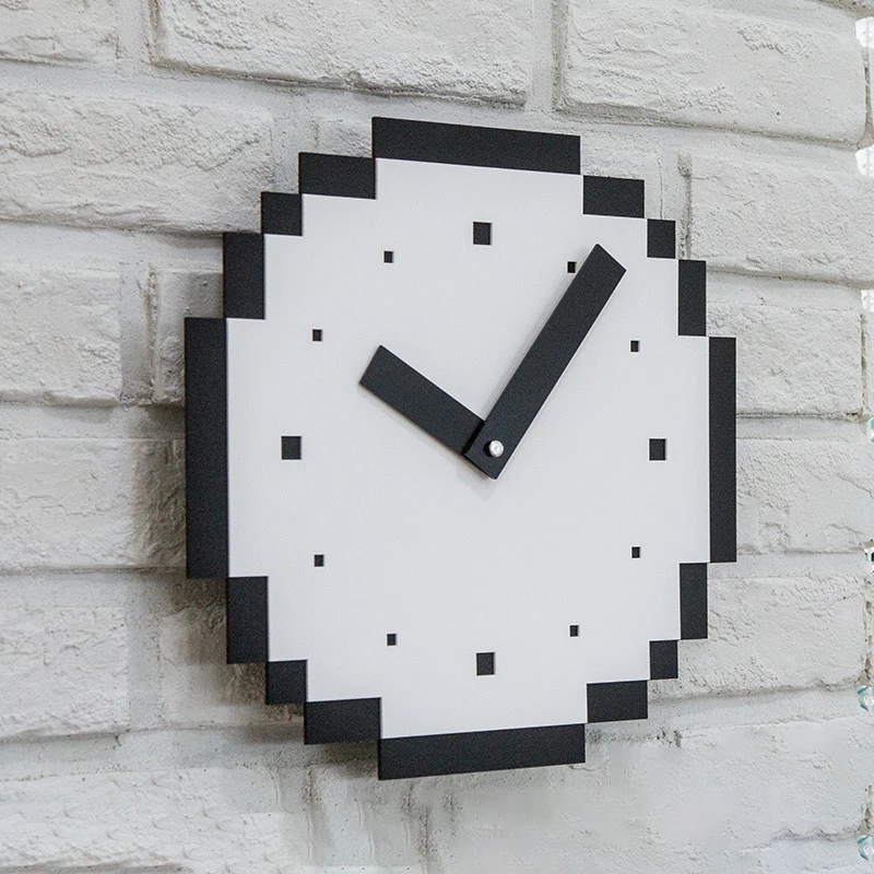 Mosaic Brife Wall Clock Creative Acrylic Relogio De Parede Digital Wooden Bedroom Design Decorative 3d | Дом и сад