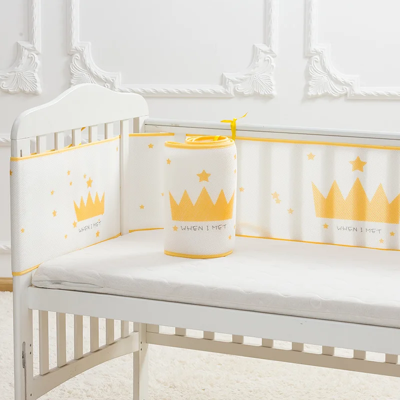 2 шт утолщенная сетка детская кровать бампер дышащий Колыбель для новорожденных