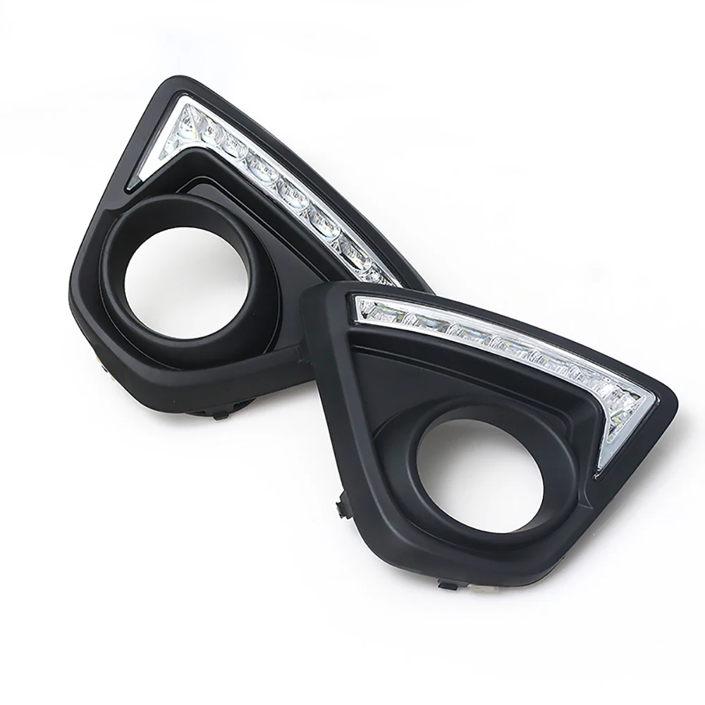 Автомобильный светодиодный DRL дневные ходовые огни дневной свет с черным матовым