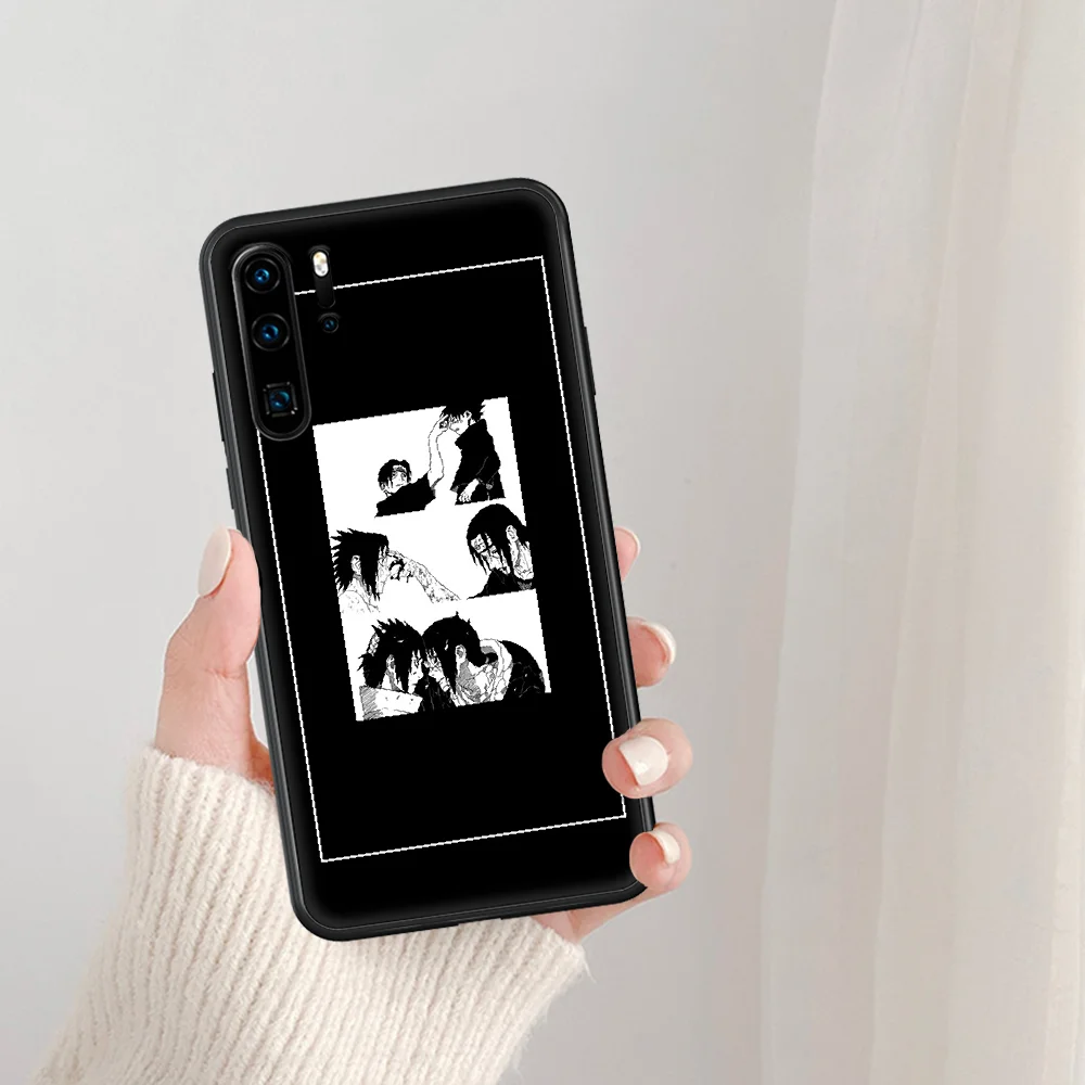 

Naruto Anime Uzumaki Uchiha Sasuke Phone Case For Huawei P Mate Smart 10 20 30 40 Lite Z 2019 Pro black Etui Silicone Bumper