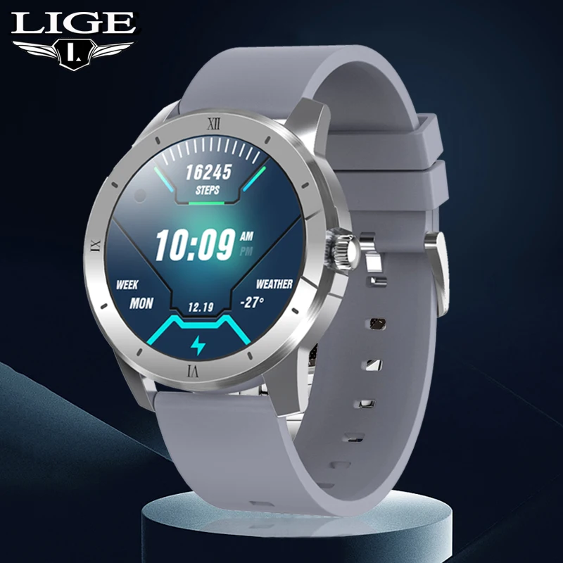 

LIGE New Sport Smart Watch Men Smartwatch Women Blood Pressure Heart Rate Monitor Waterproof Smartwatch Watch for Android IOS