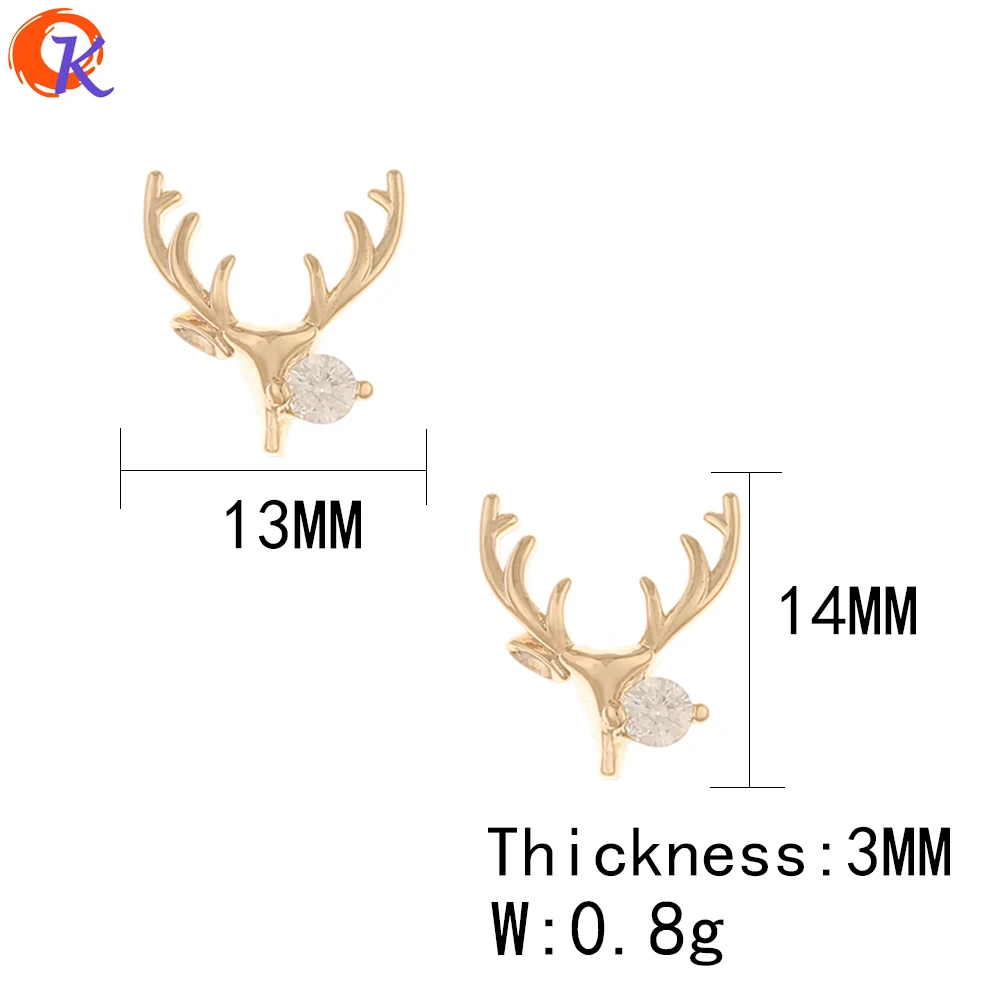 Ювелирные аксессуары Cordial Design 50 шт./Сделай сам/натуральное золото/кубические