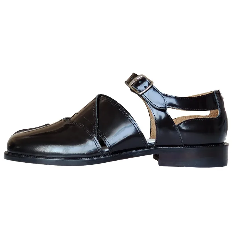 

Fashion New Flat With Baotou Womens Genuine Leather Sandals Hasp Korean Style High Quality Cowhide Vintage Outdoor Sandals