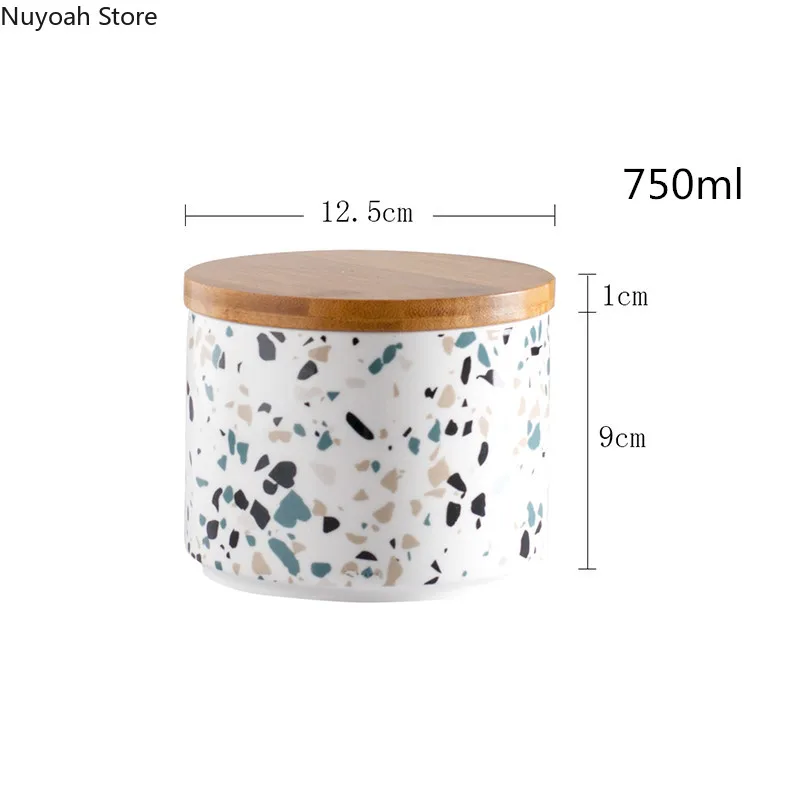 

Stone Grain Ceramic Airtight Jar Creative Kitchen Storage Tool Storage Supplies Snack Candy Jar/living Room Home Decoration