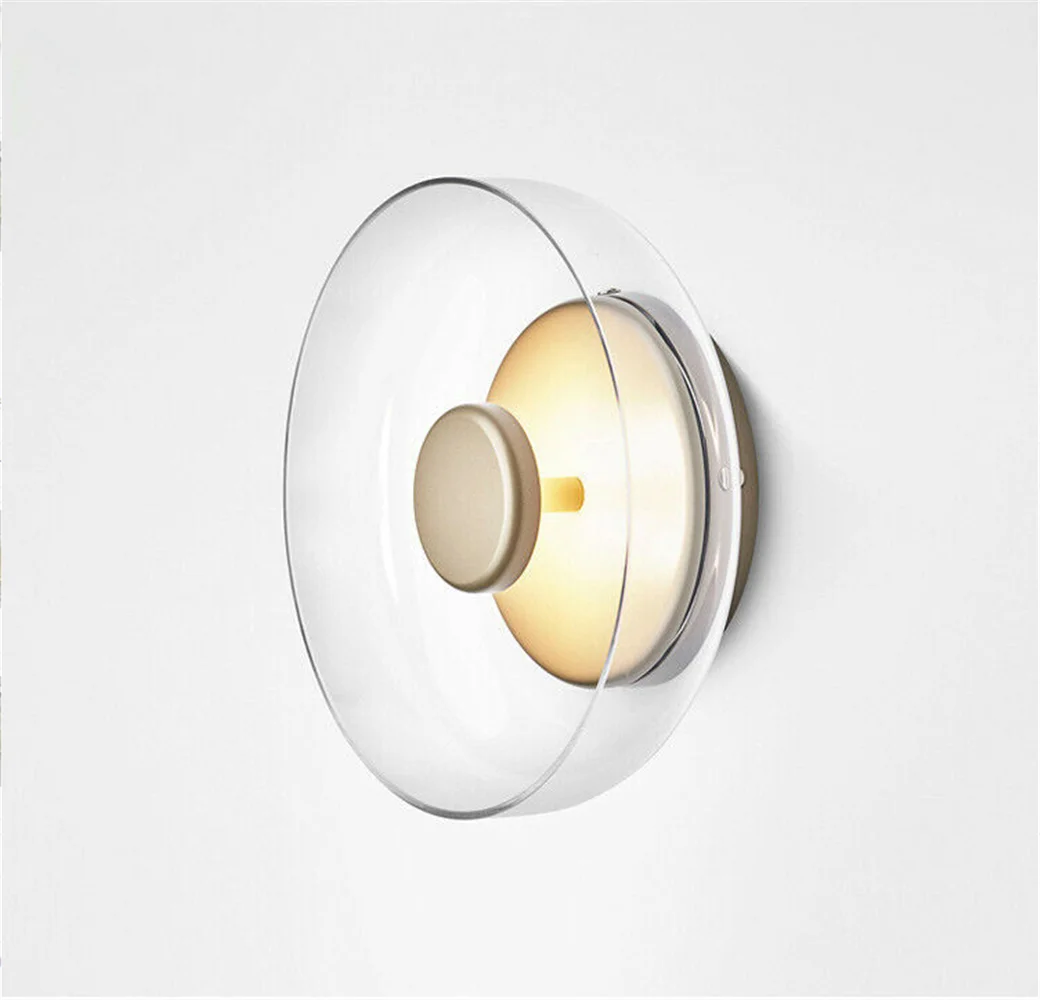 Nordic Semicircle Glass Wall light LED Wall sconce LED Wall Lamp for cafe Fixtures Porch Bedroom Restaurant Lighting