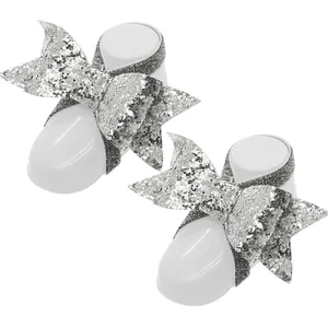 2 шт.пара Мода для новорожденных и малышей блестящие блестками бантами босиком сандалии с бантом для маленьких девочек; Для детей; Подарки