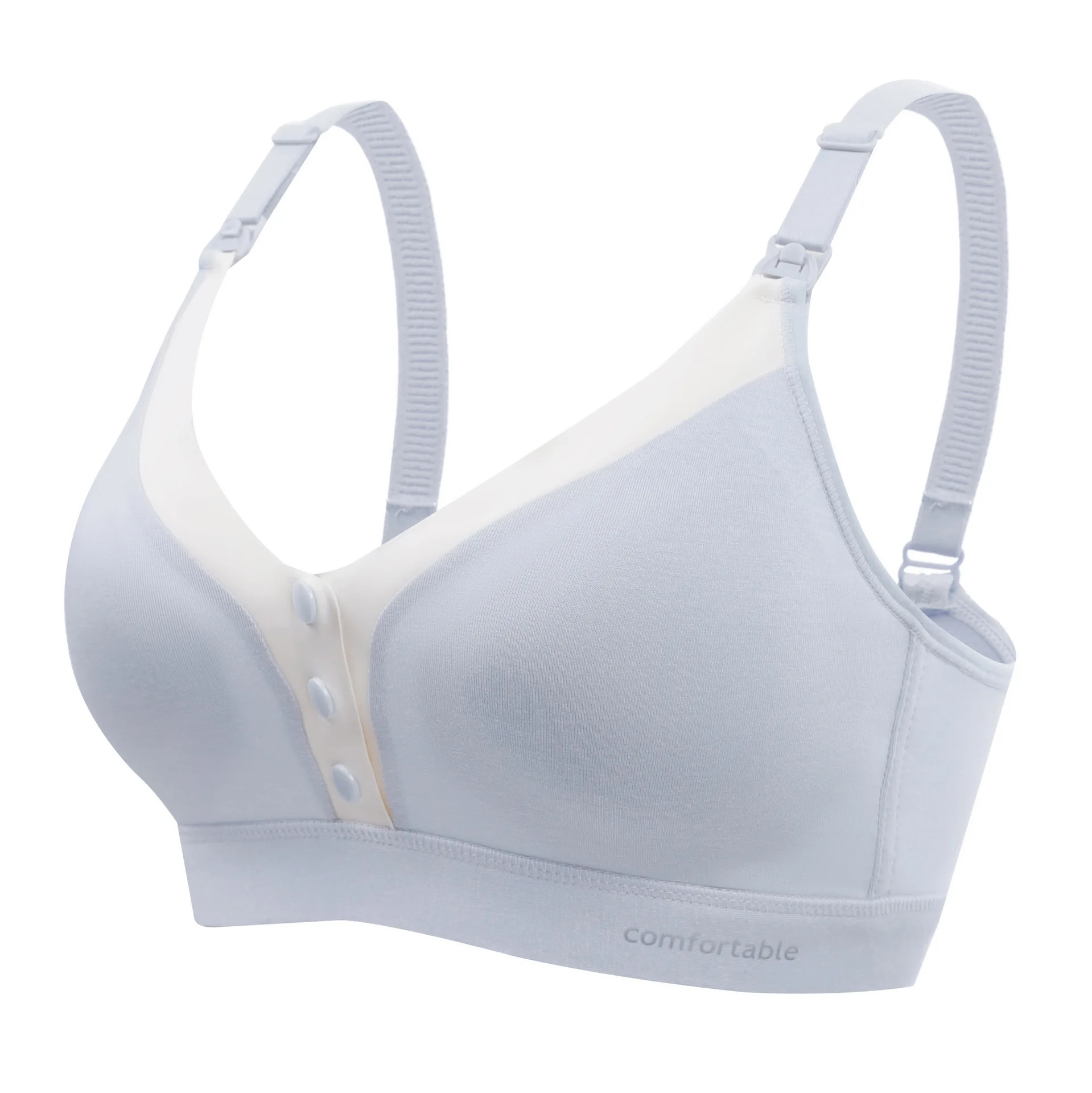 

9873# 2021 Summer Thin Cotton Maternity Nursing Bras Front Open Breast Feeding Underwear For Pregnant Women Breathable Pregnancy