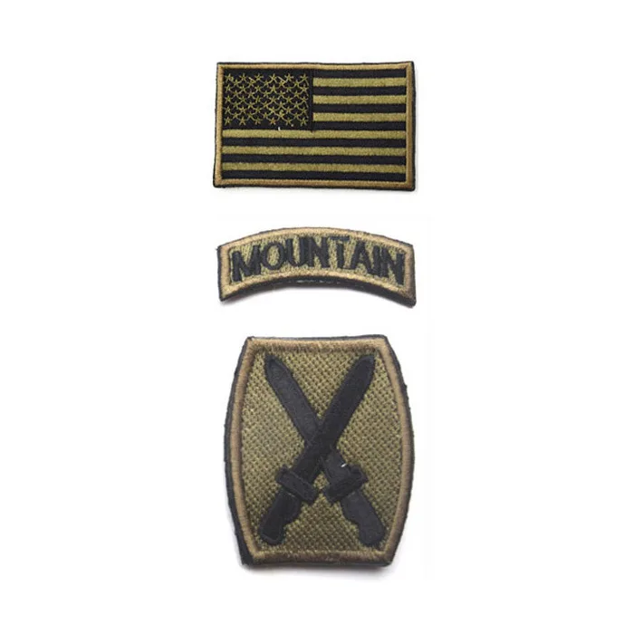 Эполета на плечо с вышивкой армия США нашивки надписью Tenth Mountain Division Военные