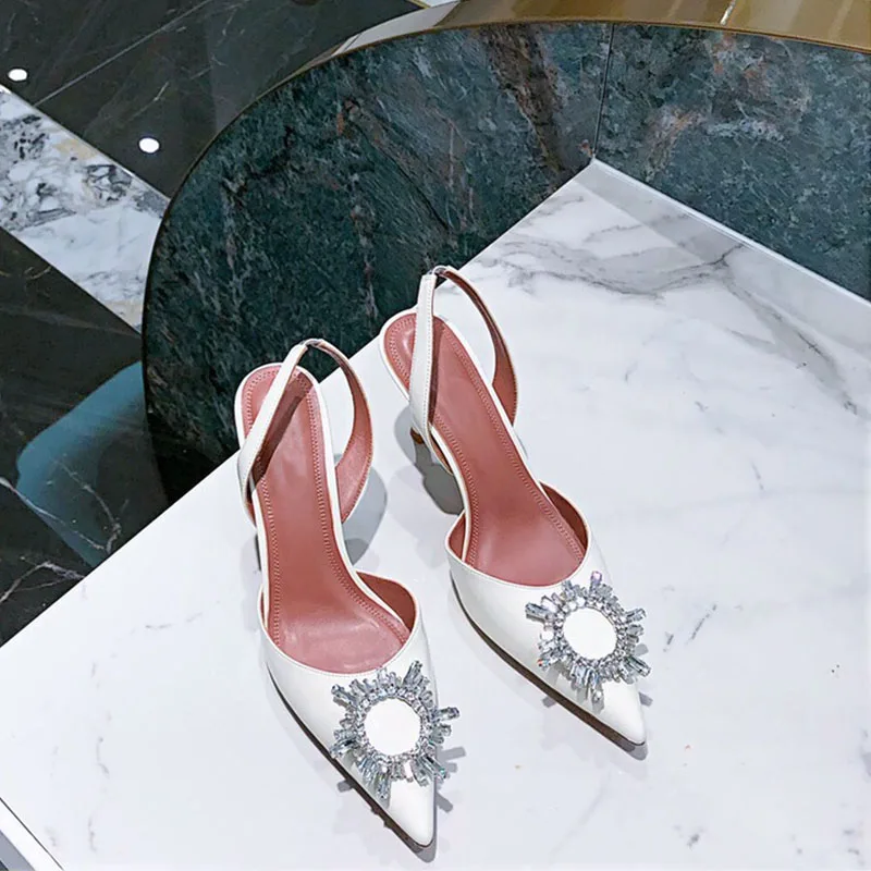 

Women Sandals Luxury Brands Summer Breathable High Heels Fashion Ladies Girl Flower Pink Modern Designer Shoes