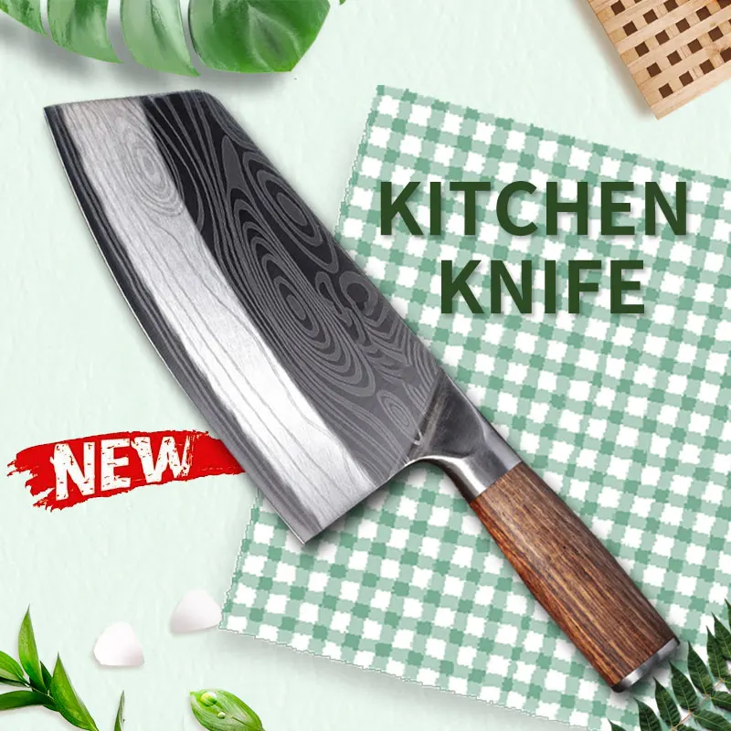 4Cr13 кухонный нож шеф-повара для мяса пакеты хранения рыбы и овощей резак нарезки